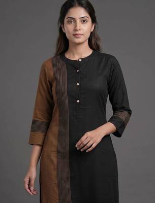 everyday workwear women colourblocked kurta with trousers 7