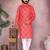 White heavy cotton sequence work & printed work premium designer kurta pajama