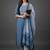 tailored women printed kurta with trousers with dupatta