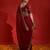 Red ethnic motifs sequinned  saree