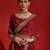 Red ethnic motifs sequinned  saree