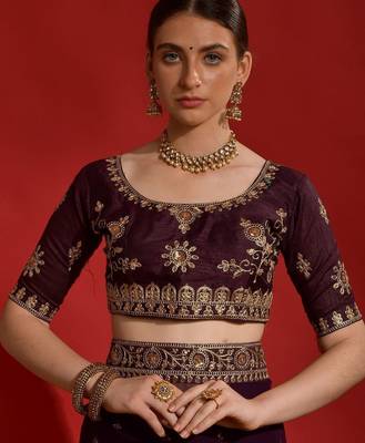 Black embellished sequinned designer saree with blouse piece 5