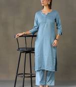 structured women kurta with trousers