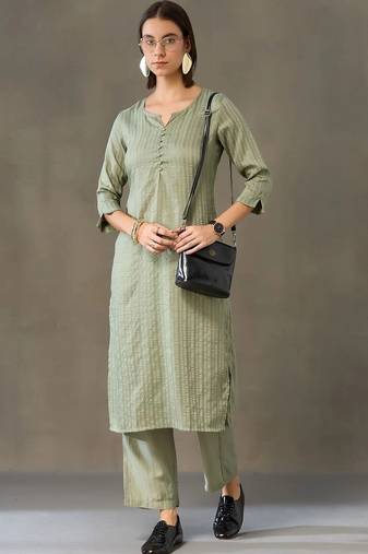 structured women kurta with palazzos