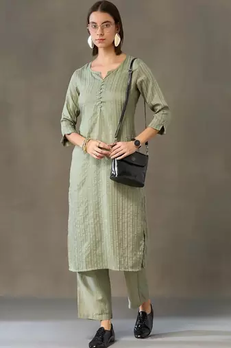 structured women kurta with palazzos