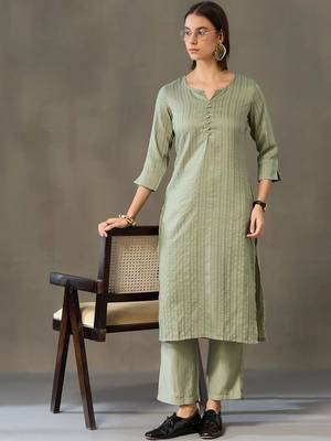 structured women kurta with palazzos 2