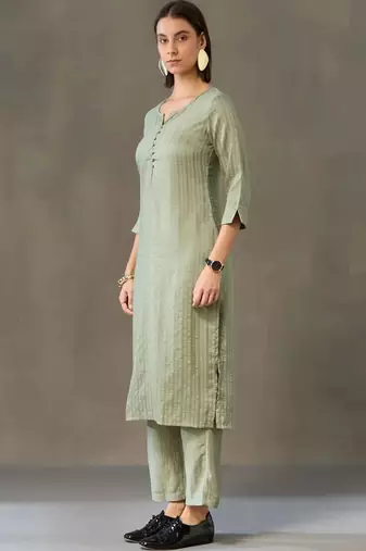 structured women kurta with palazzos