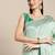 green green floral silk blend banarasi saree