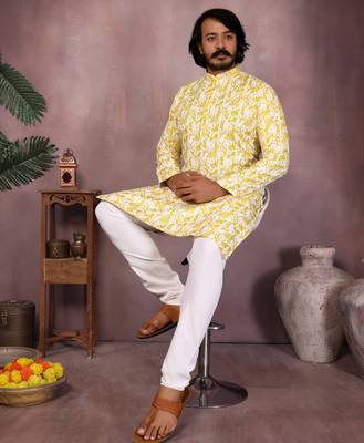 Black heavy cotton sequence work & printed work premium designer only kurta 3