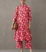 workwear printed cotton kurta sets
