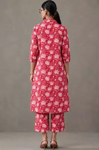 workwear printed cotton kurta sets