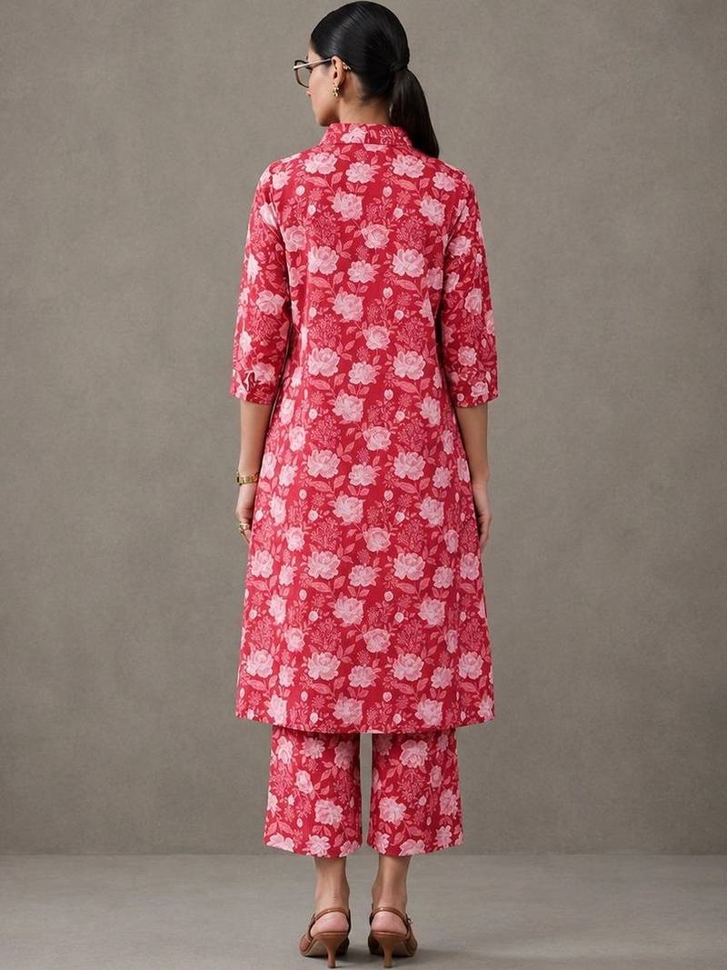 workwear printed cotton kurta sets