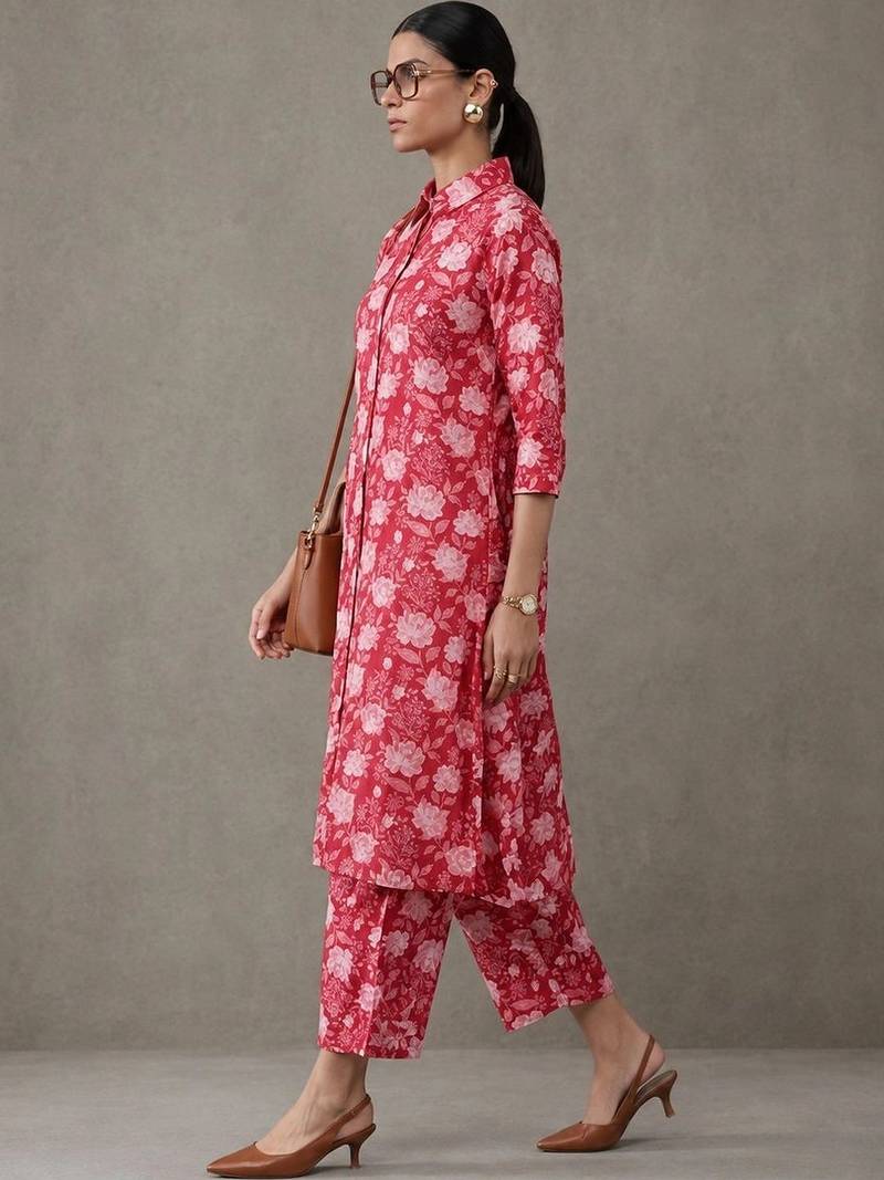 workwear printed cotton kurta sets