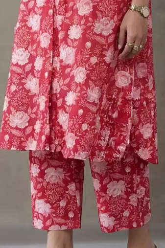 workwear printed cotton kurta sets