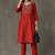 tailored women embroidered kurta with trousers