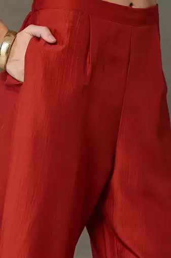 tailored women embroidered kurta with trousers