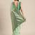 green green floral silk blend banarasi saree