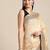 beige beige floral silk blend banarasi saree