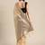 beige beige floral silk blend banarasi saree