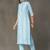 women ethnic motifs printed regular kurta with trousers