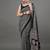 black ethnic motifs printed saree
