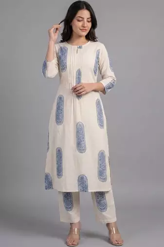 smart printed kurta sets