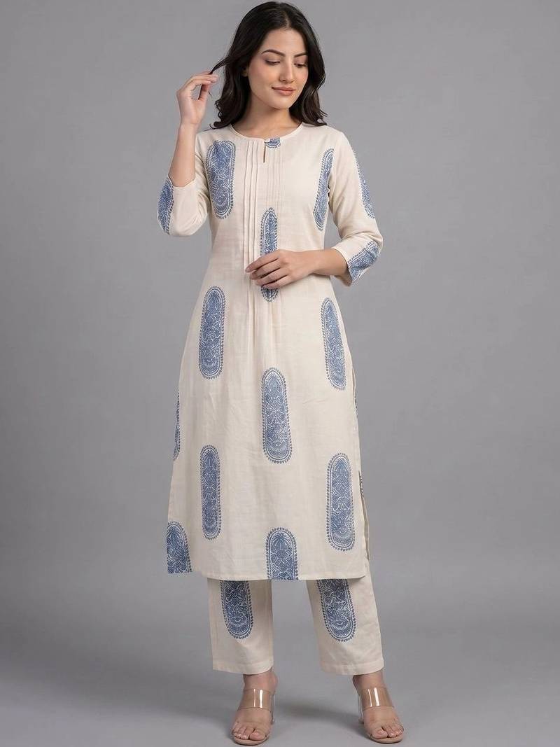 smart printed kurta sets