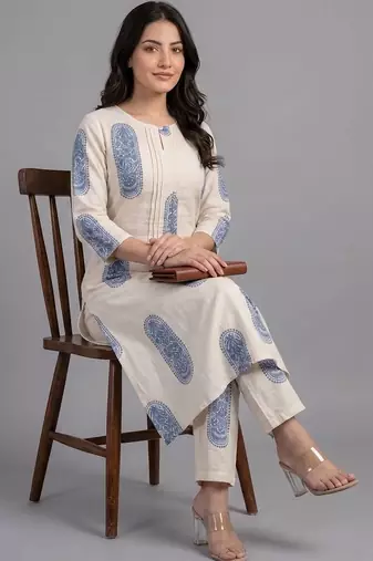 smart printed kurta sets