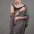 black ethnic motifs printed saree