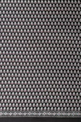 black ethnic motifs printed saree