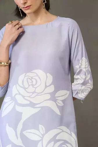 everyday workwear women printed kurta with trousers