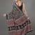 black ethnic motifs ajrak printed saree