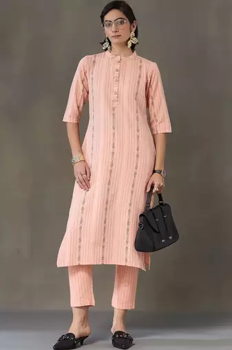 everyday workwear women printed kurta with trousers