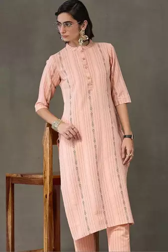everyday workwear women printed kurta with trousers