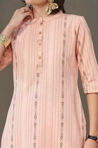 everyday workwear women printed kurta with trousers