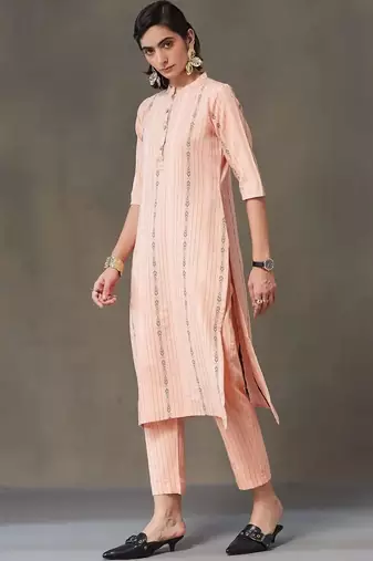 everyday workwear women printed kurta with trousers