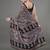 black ethnic motifs ajrak printed silk blend block print saree