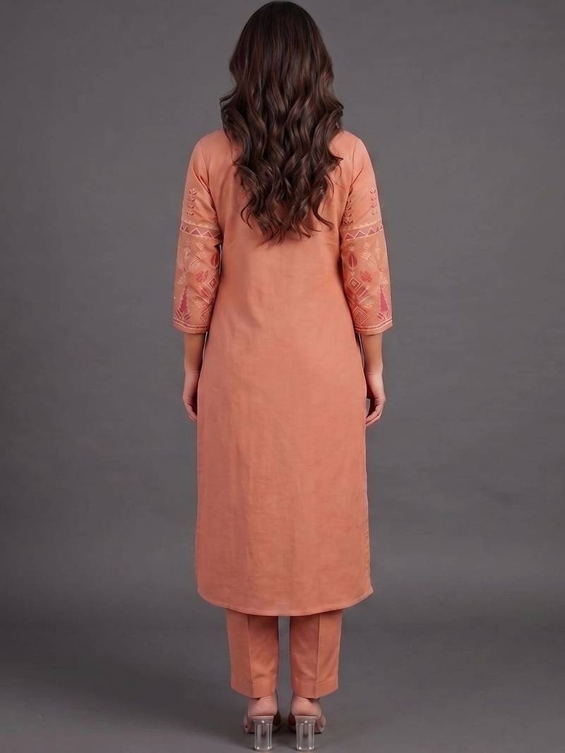 formal women embroidered kurta with trousers