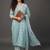workwear women printed kurta with trousers with dupatta