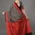 black ethnic motifs ajrak printed saree