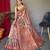 brown ethnic motif printed saree