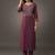 workwear women embroidered kurta with trousers with dupatta