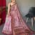 pink kalamkari cotton blend zari saree with tassel