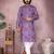 Teal heavy cotton sequence work & printed work premium designer kurta pajama