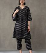workwear printed cotton kurta sets