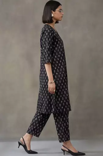 workwear printed cotton kurta sets