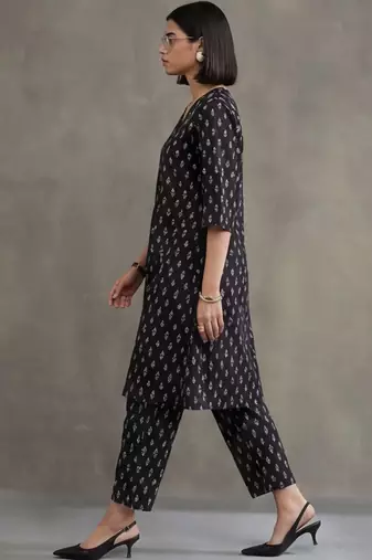 workwear printed cotton kurta sets
