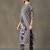 structured women printed kurta with trousers
