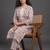 smart women printed kurta with trousers with dupatta