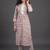 smart women printed kurta with trousers with dupatta
